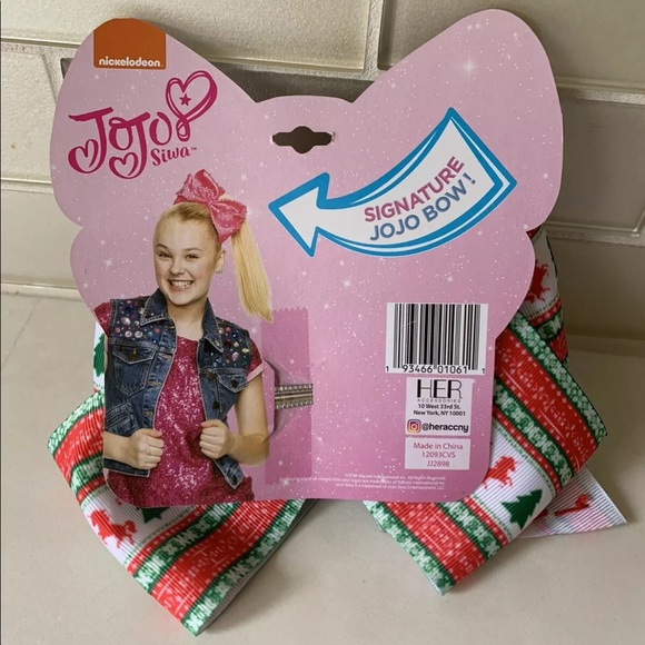 Jojo Siwa Holiday Christmas Clip-On Hair Bow Christmas Tree/Unicorn/Wreath NEW - Picture 3 of 11
